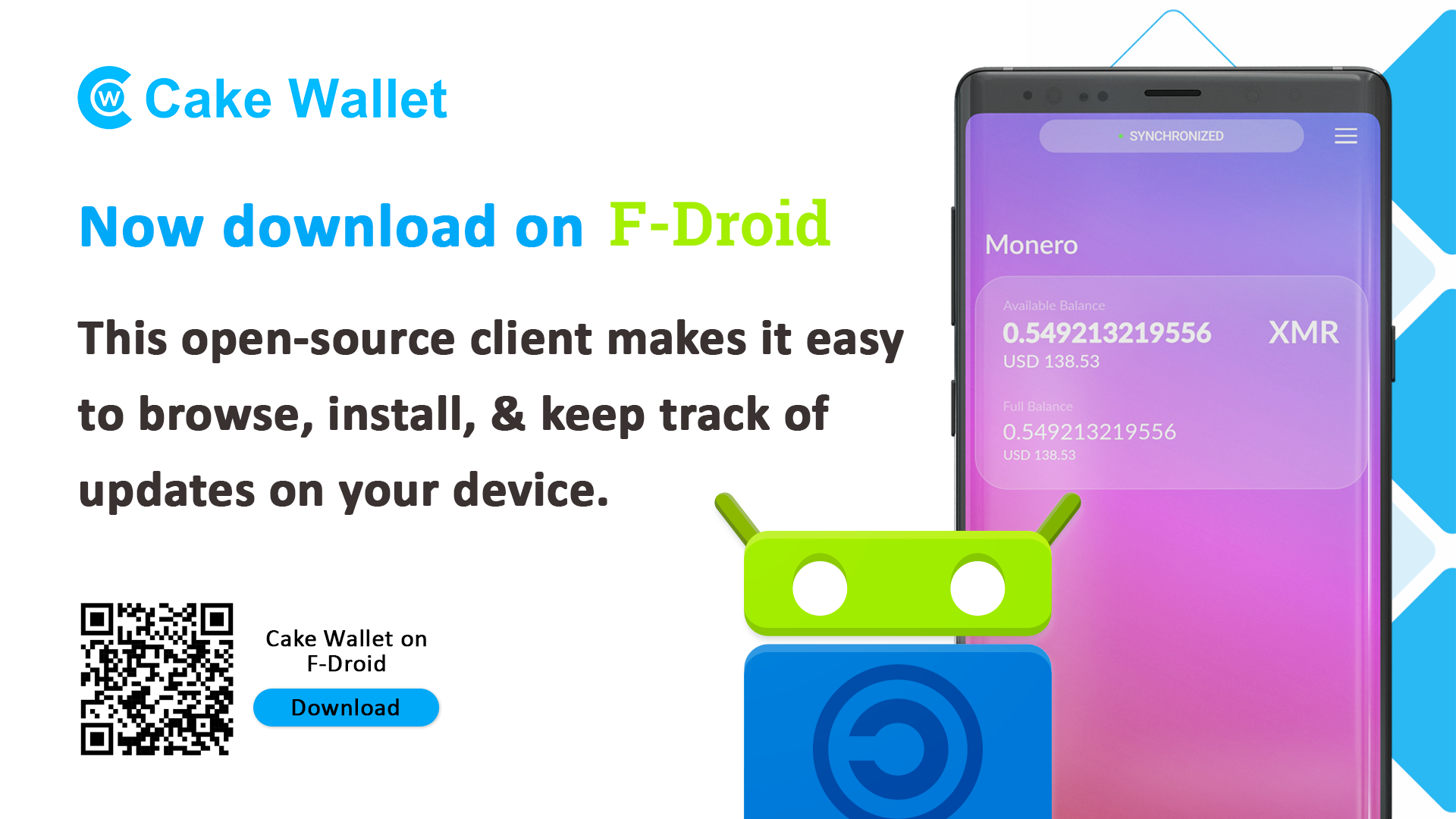 Cake Wallet and Monero.com on F-Droid